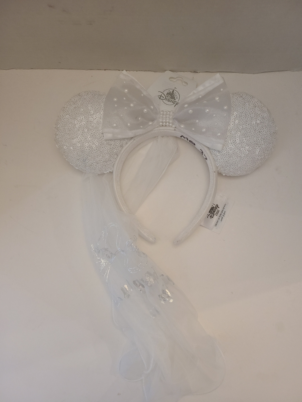 Disney Cinderella Bridal Veil They Lived Happily Ever After Ears Headband NWT